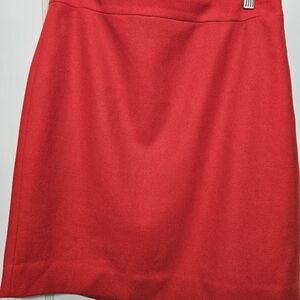 J. Crew Vibrant Red Pencil Skirt